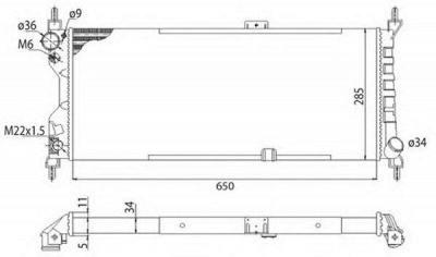 MAGNETI MARELLI 350213588003 -  Радиатор, охлаждение двигателя